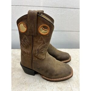 Children's Masterson Boot Company Size 8.5 Brown Suede Cowboy Boots Western